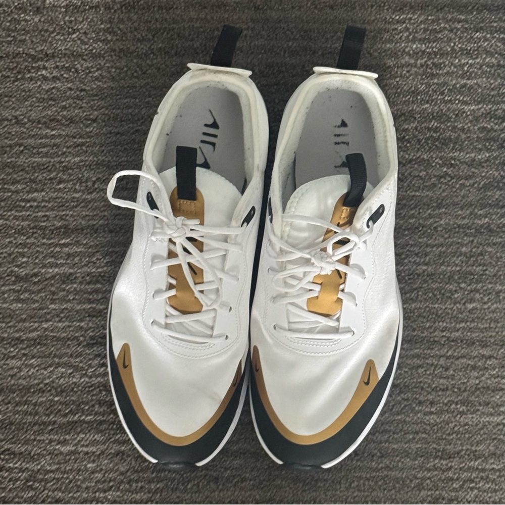 Nike Air Max Dia Women's Running Shoes White Black Metallic Gold